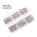 strass cristal ab rose bronze décoration nail art brillants rond opaques mixtes flatback