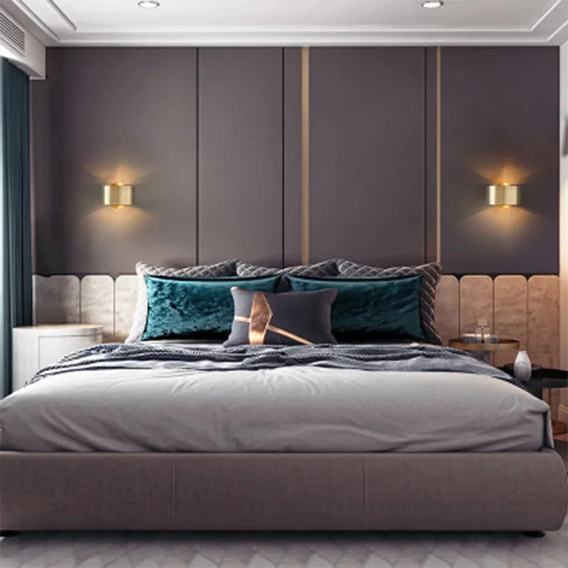 applique murale led moderne minimaliste or noir gris fixée mur chambre salon restaurant
