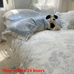 ensemble literie floral ours chien canard doux enfantin machine laver blanc rose bleuclair