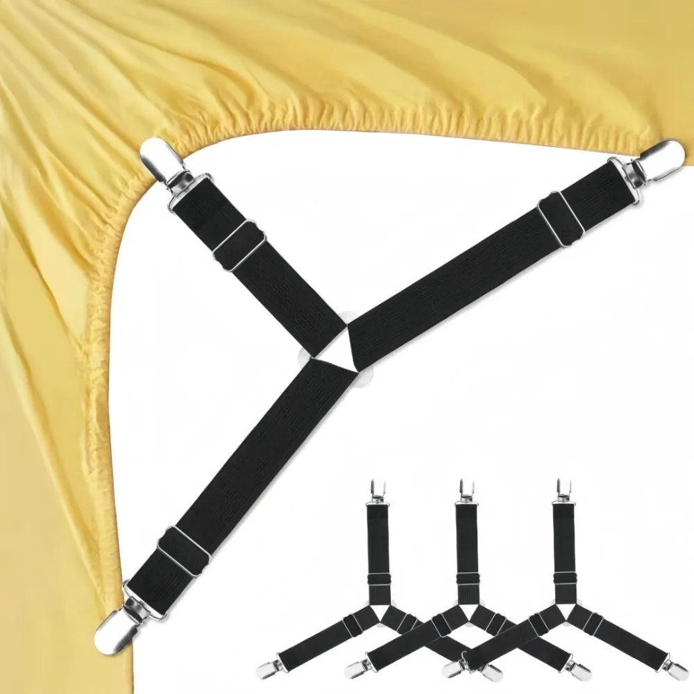 sangles lit réglables clips métalliques lot noir anti tirage fixations modernes housewares