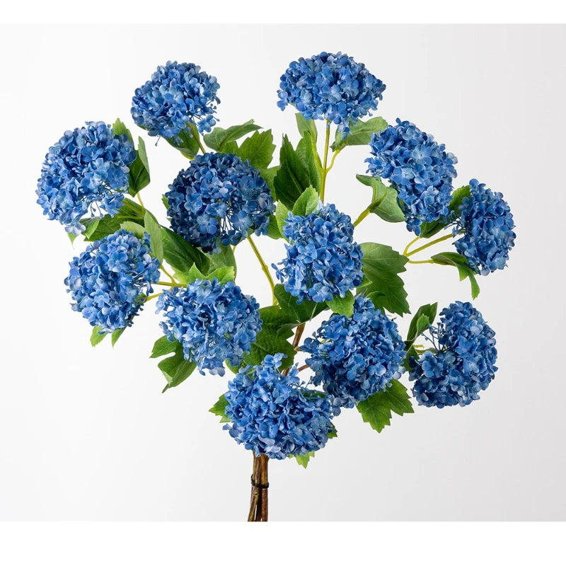 Bouquets artificiels fleurs soie hortensias violettes jaunes rouges décor intérieur mariage anniversaire