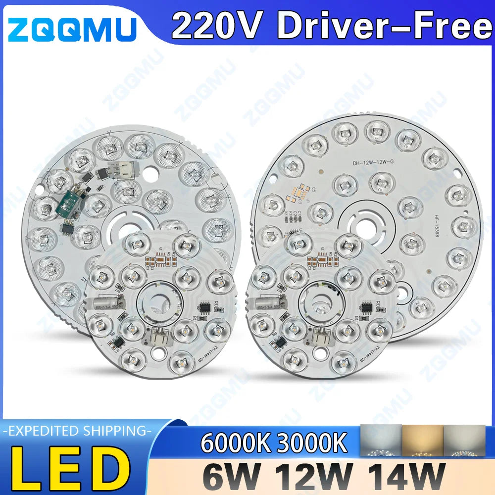 plaque led argentée 6w 12w 14w 6000k 3000k moderne câbles électriques 82mm 108mm 136mm