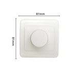 interrupteur led dimmable blanc moderne bouton rotatif variateur 81mm 81mm