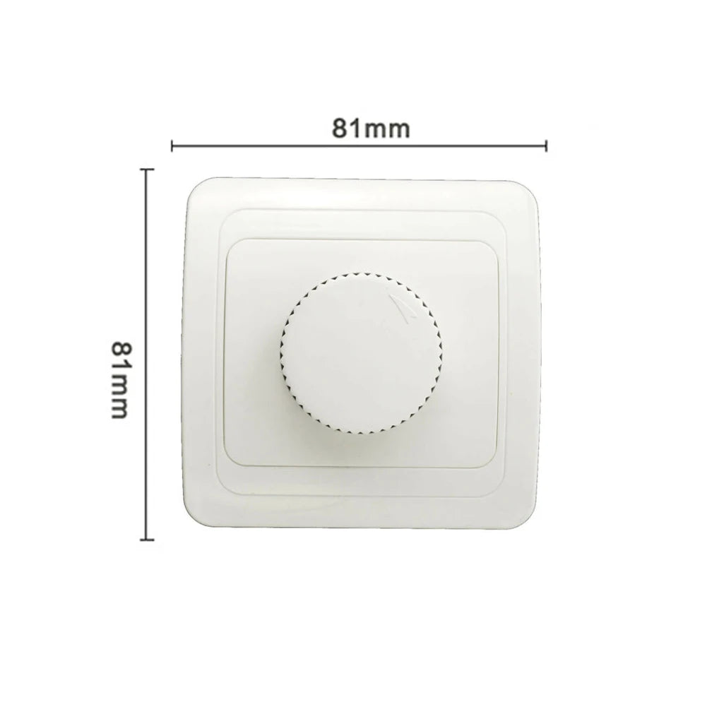 interrupteur led dimmable blanc moderne bouton rotatif variateur 81mm 81mm