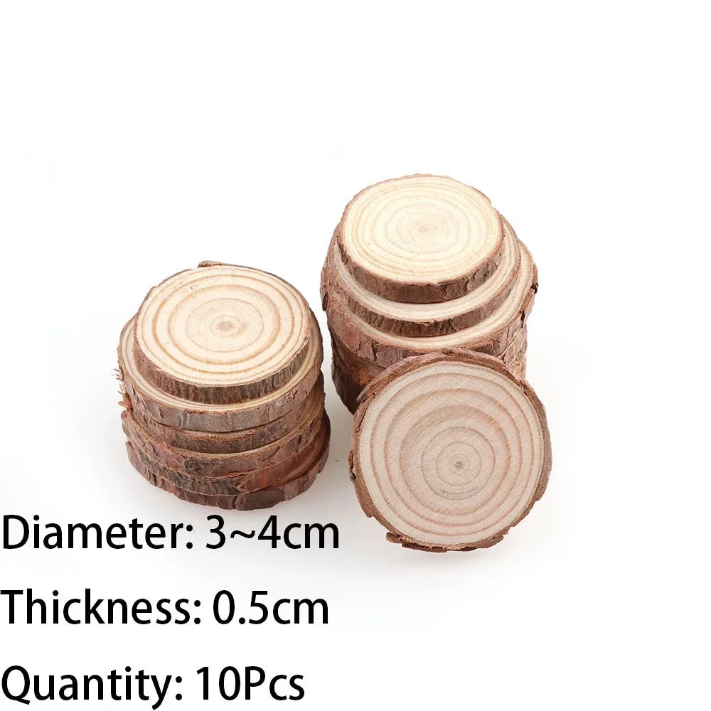 tranches bois naturel marron clair décoration peinture 16cm diamètre rustic artisanal
