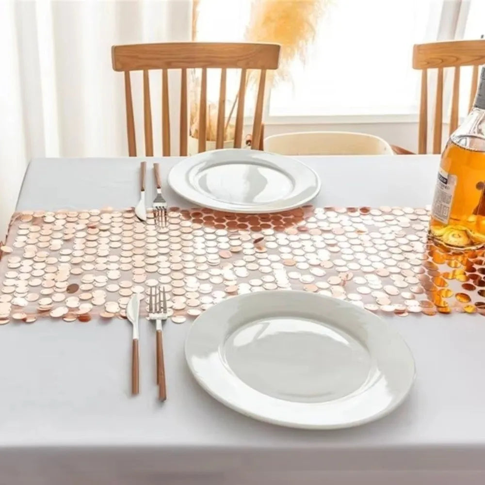 table table moderne argent rose bleu or circulaires opaque festive restaurant mariage fêtes