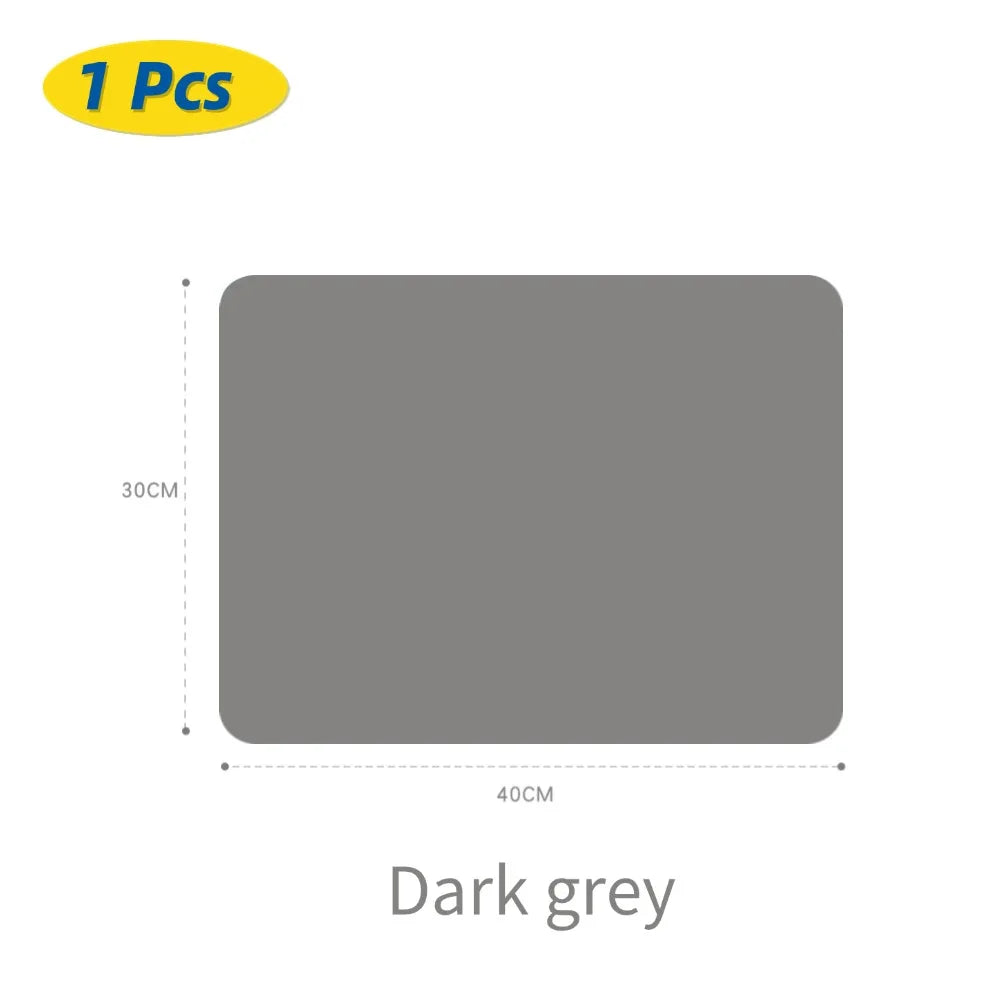 tapis table silicone gris vert jaune moderne respectueux environnement uni antidérapant durable cuisine