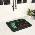 tapis sol antidérapant mousse pe polyester rétro technologique vert noir rouge blanc ptt call