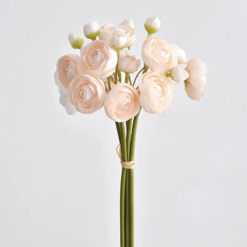 bouquet fleurs artificielles roses blanches vertes oranges intérieur moderne élégant anniversaire mariage
