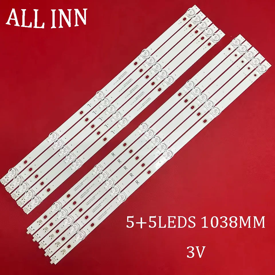 bande led transparente 1038mm plus leds blanc rouge moderne 3v