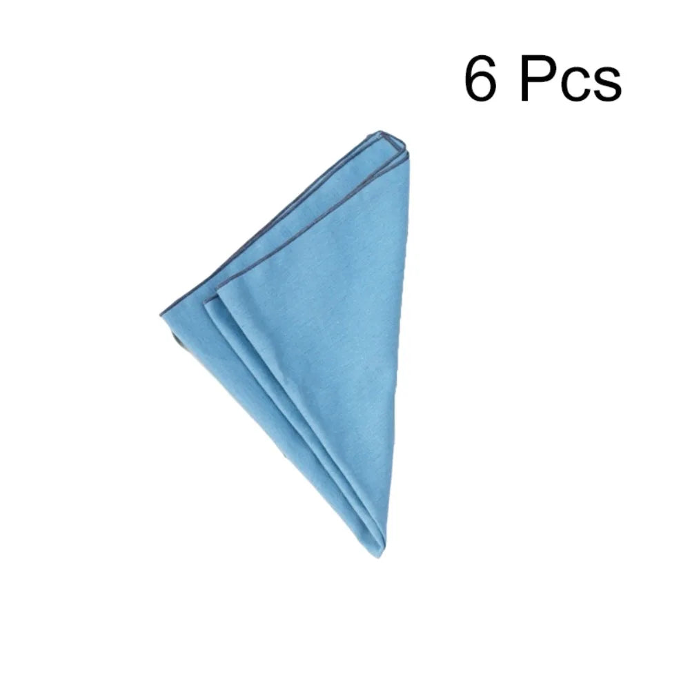 serviettes table blanc vert marron rayures classiques ruban coton fleur artificielle lavables cuisine