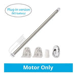 motrice store roulant blanc bleu rayures horizontales moderne affichage led module zigbee batterie intégrée
