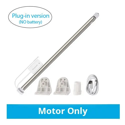 motrice store roulant blanc bleu rayures horizontales moderne affichage led module zigbee batterie intégrée
