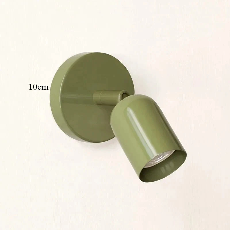 lampe murale moderne vert olive rouge minimaliste éclairage quotidien chambre entrée interrupteur bouton fixée