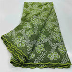 tissu brodé dentelle polyester paillettes fleurs vert violet rouge bleu mariage festive