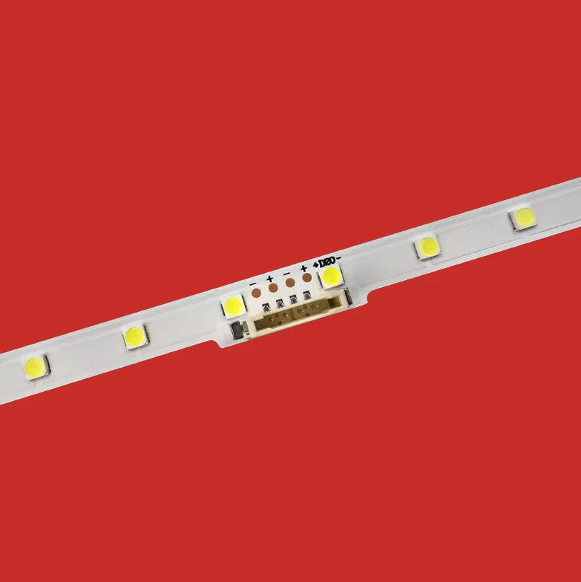 barre lumineuse led 540mm blanc argenté rouge 38 leds connecteurs électriques modernes technique