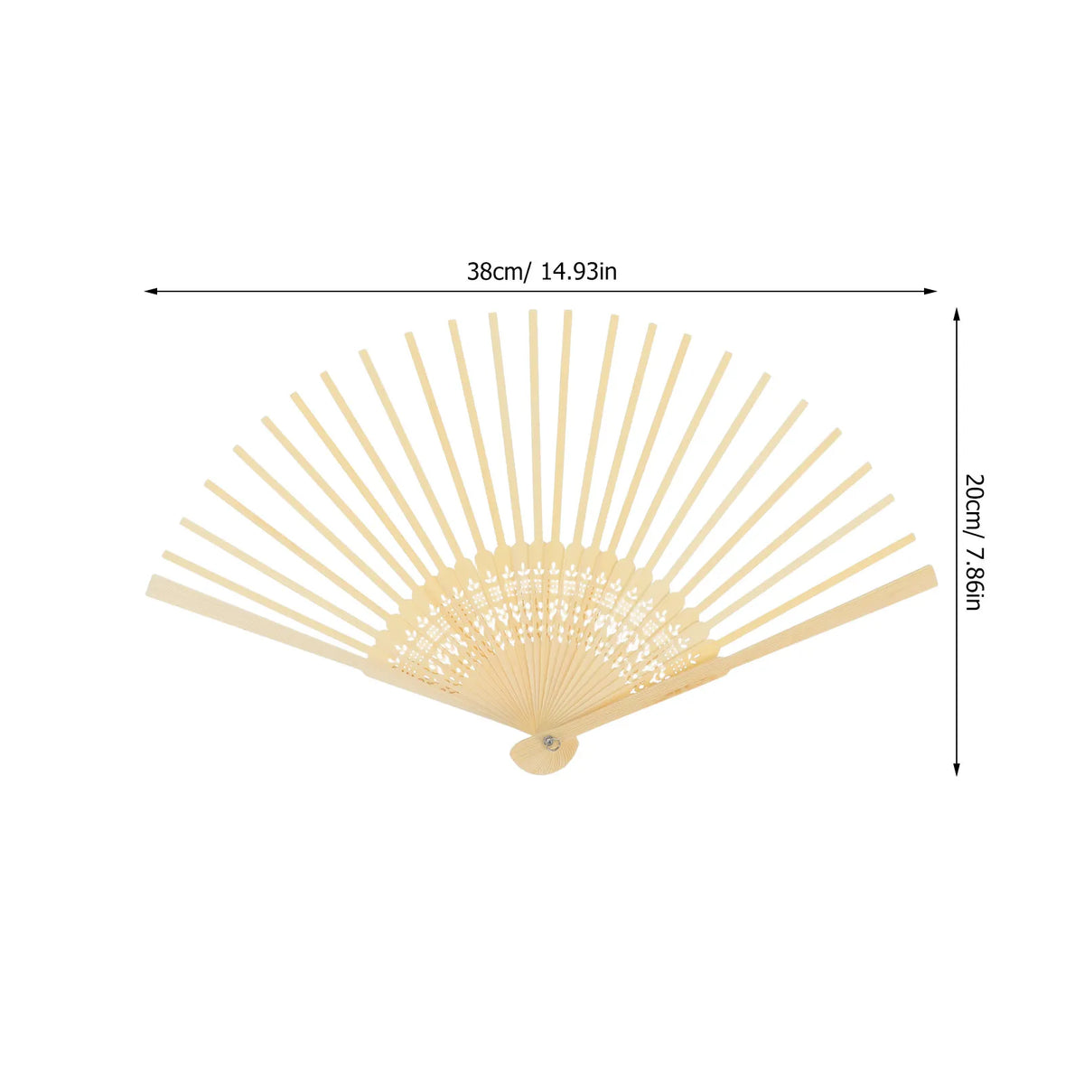 éventail artisanal traditionnel motifs floraux bambou naturel métalliques fixations manuelles porte fanette crafting matériaux