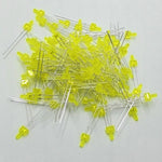 diodes led transparentes jaunes opalescentes rectangulaires sans logo standard pack 100pcs multiples couleurs