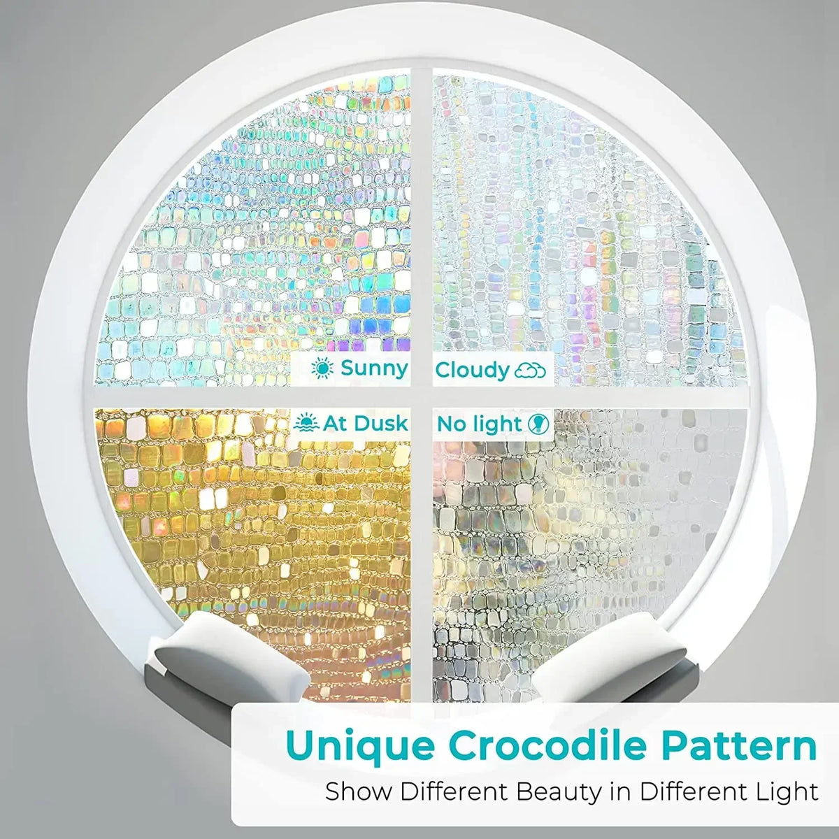 film décoratif fenêtre multicolore mosaïque transparent adhésif moderne protection uv isolation thermique