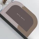 tapis bain gris vert moderne minimaliste lavable main machine usage maison salle bain