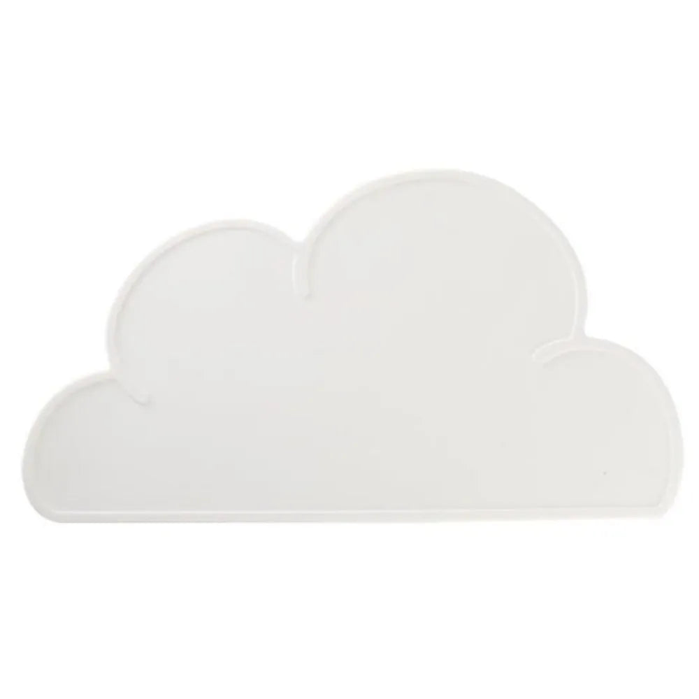 tapis silicone nuage moderne antidérapant rose bleu gris assiette cuillère bol adhésif table enfants