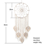décoration murale attrape rêves macramé feuilles boho chic crochet textiles moderne maison salon