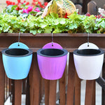 Cache pot mural violet design moderne pour jardin vertical