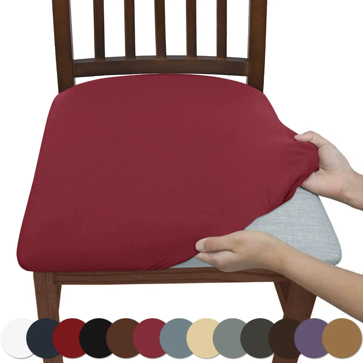 housse élastique chaise bleu marine adhésive mariage banquet moderne cuisine