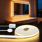 ruban led cob tactile miroir maquillage armoire cuisine salon blanc chaud moderne étanche