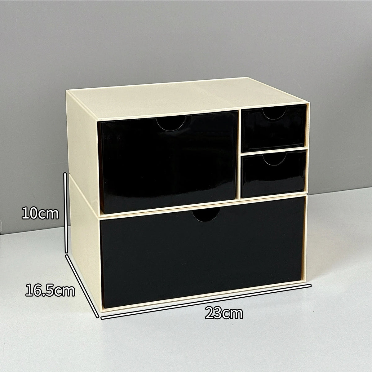 boîte rangement blanc noir tiroirs minimaliste moderne organisateur cosmétique multipurpose respectueux environnement