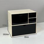 boîte rangement blanc noir tiroirs minimaliste moderne organisateur cosmétique multipurpose respectueux environnement