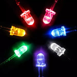 Diodes led 50pcs 3mm 5mm transparentes rouges jaunes clignotantes modernes