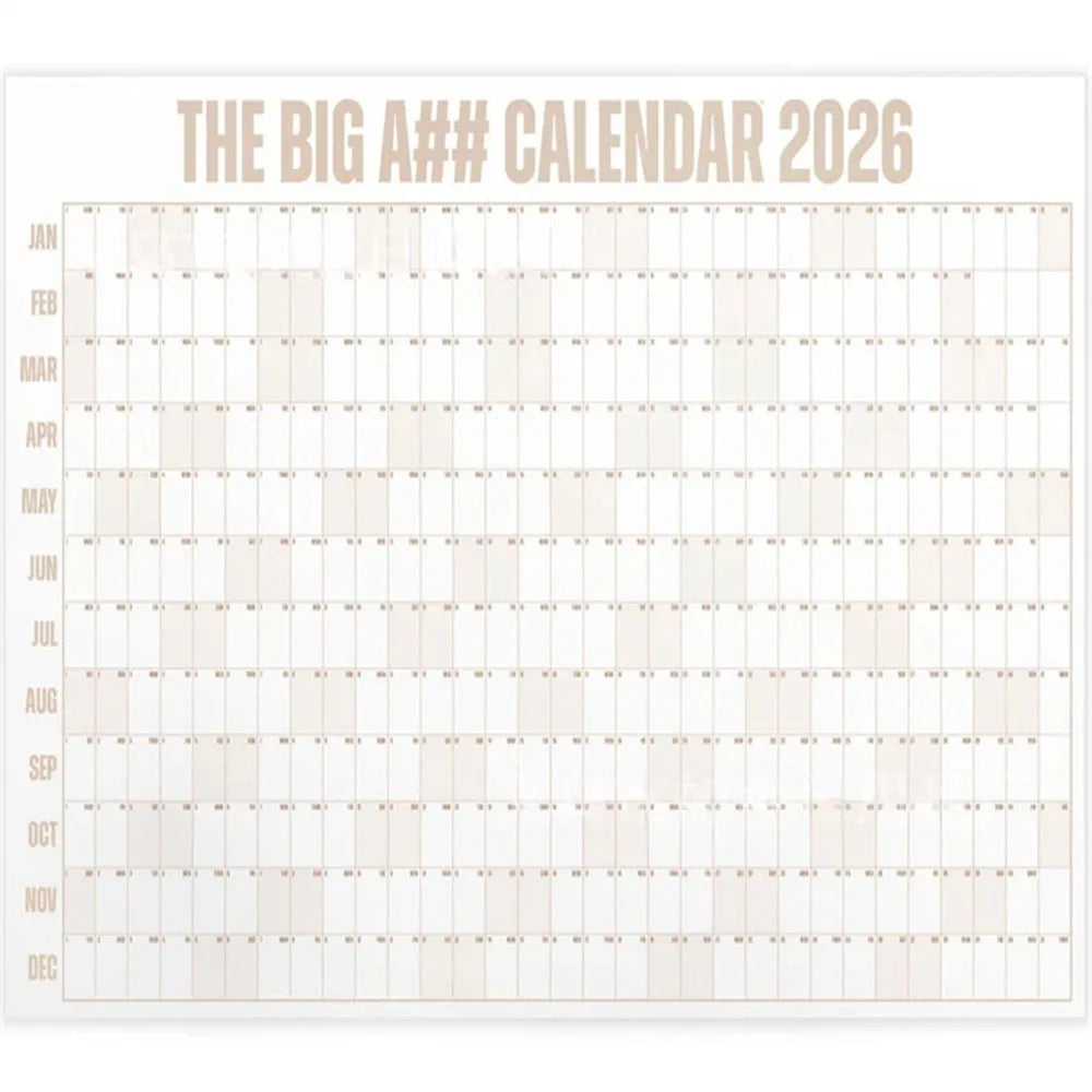 calendrier mural blanc bleu rose jaune vert orange violet moderne pratique étiquettes personnalisables grille