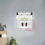 miroirs auto adhésifs modernes transparents noir blanc 20cm 30cm décoration murale pièces