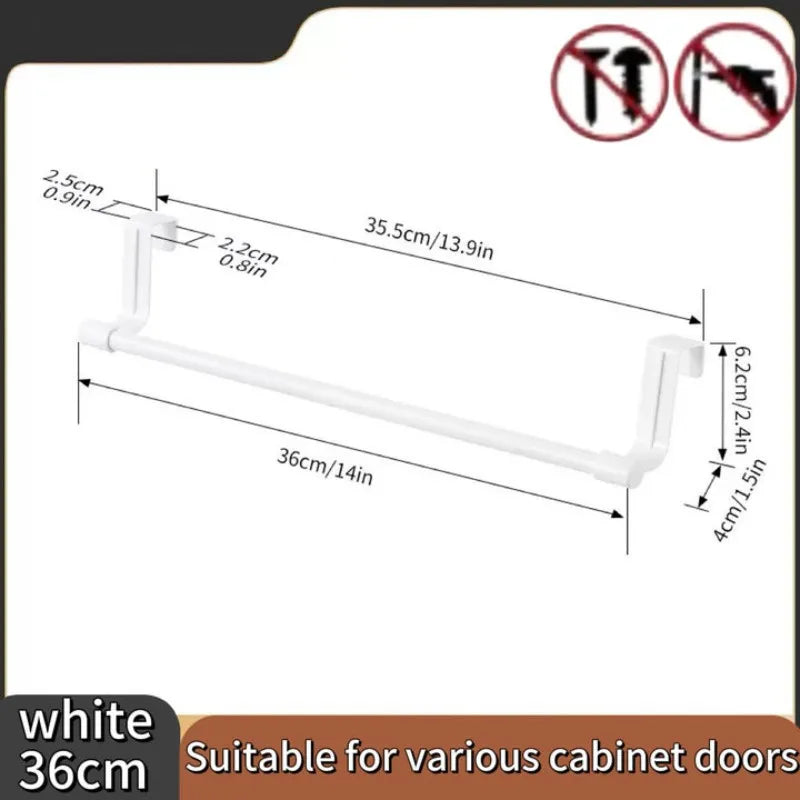 porte serviettes acier inoxydable étagère cuisine noir lisse moderne clips 23cm 36cm