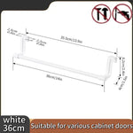 porte serviettes acier inoxydable étagère cuisine noir lisse moderne clips 23cm 36cm