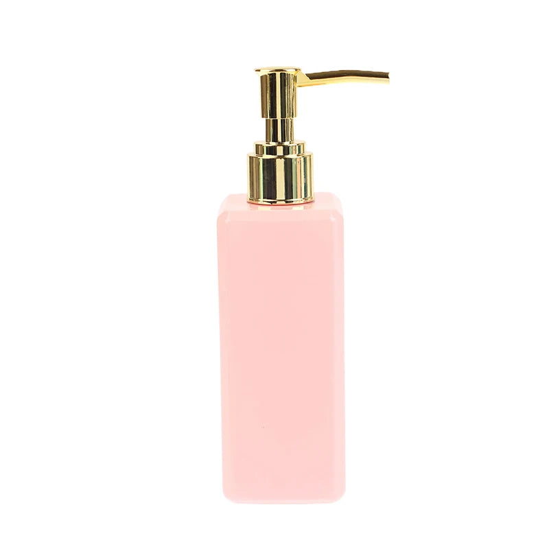 distributeur savon liquide bouteille rechargeable pompe contemporain rose clair vert pastel noir blanc mat
