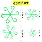 Supports plante intérieure floral moderne vert fixations tailles différentes 20 pièces