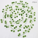 guirlande artificielle feuilles vertes naturelle extérieur accrochée 210cm 240cm décoration mariage fêtes anniversaire événements