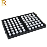 boîte bijoux simili cuir noir 60 compartiments clips velours intérieur classique