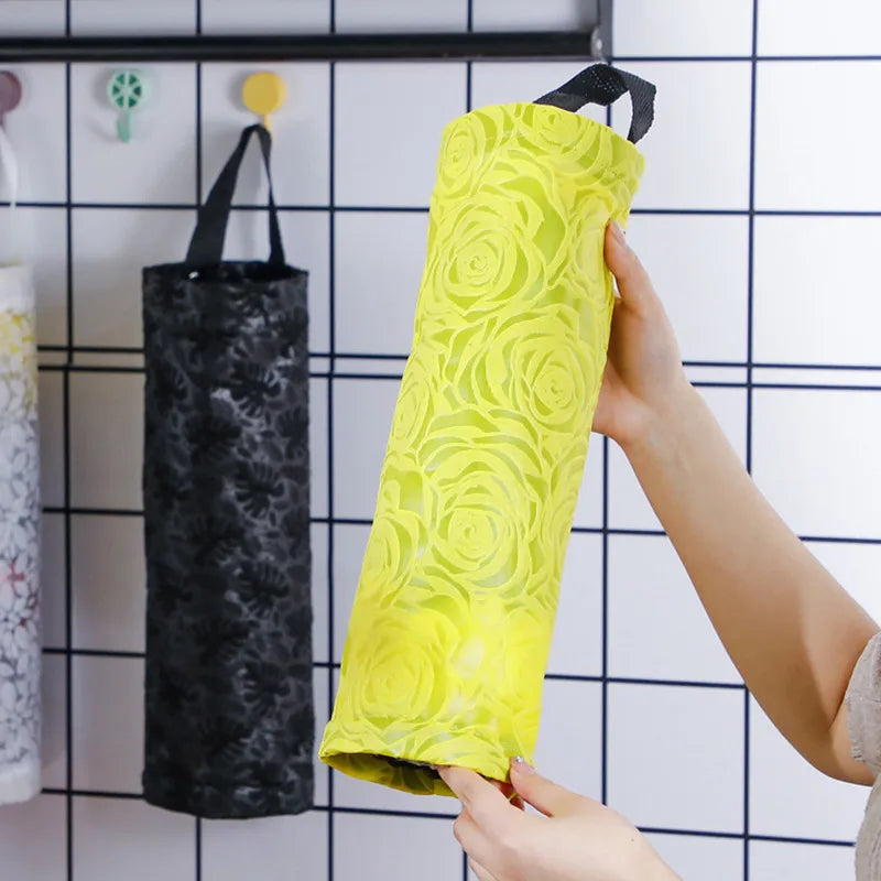 sac main pliable moderne vert citron rose élégant noir fleurs blancversible