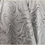 tissu polyester gris argenté marbré texture ondulée moderne élégant tissu brocart 150cm large