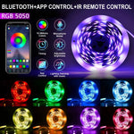 ruban led multicolore 5050 rgb wifi application tuya adhésif moderne 3m 5m 10m