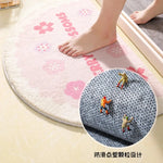 tapis bain floral pastoral absorbant doux antidérapant jaune rouge vert bleu orange blanc enfants