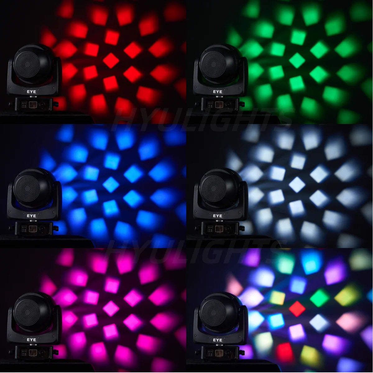 projecteur led noir effet lumière scène zoom dj professionnel disco stroboscope dmx channels