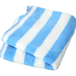 serviettes toilette rapide absorbantes microfibre coton polyester rose clair rayures noires classique