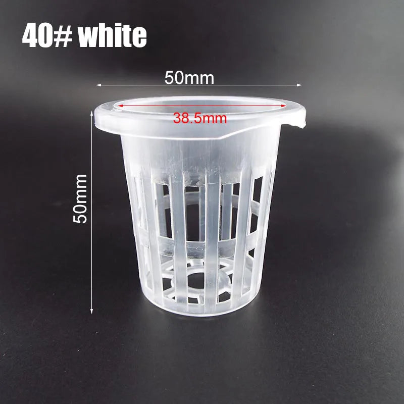 pot plante hydroponique maille plastique blanc noir culture sans sol pépinière