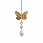 suncatchers abeille papillon cristal métal doré bohème décoratif lumineux or transparent