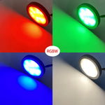 spot led rgbw ultra mince rond montage surface cuisine armoire bijoux blanc noir argent