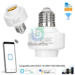 support lampe intelligent blanc mat moderne vis fixation prise électrique